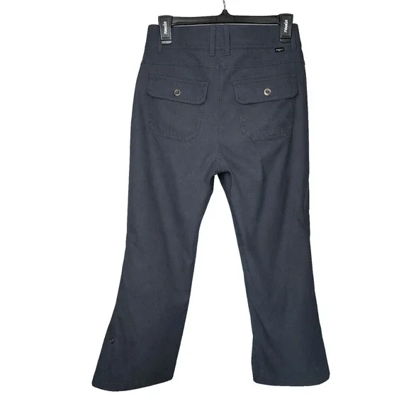 Prana Gray Standard Fit Pants 12RG Nylon Stretch Outdoor Hiking Outdoor Utility - Picture 2 of 8